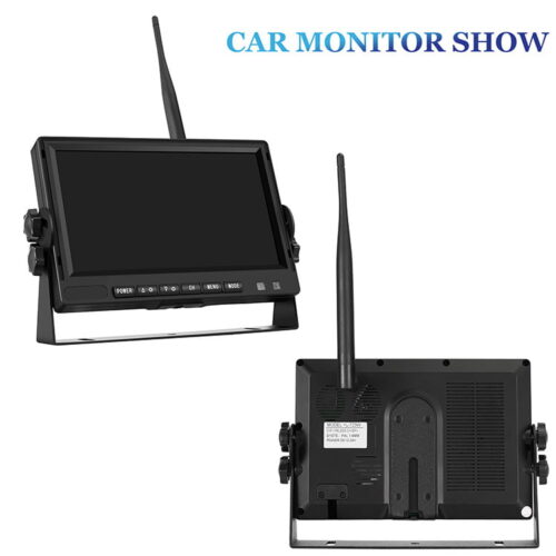 2 x Wireless Rear View Backup Reverse Camera Night Vision Truck DVR 500m Waterproof + 7" Car Monitor for RV Bus Truck Trailer