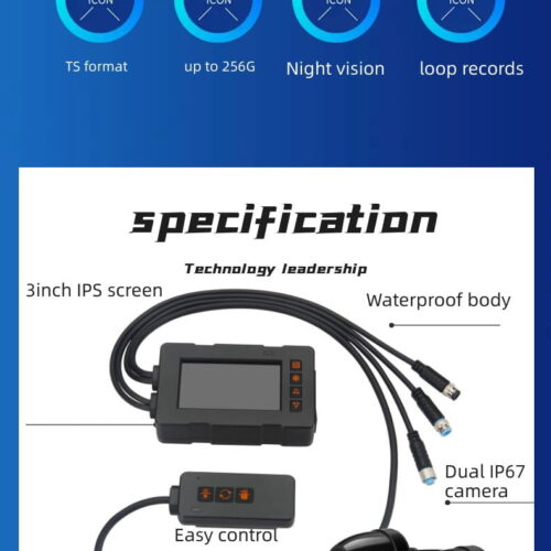 2023 New 4K  2K Waterproof WiFi GPS 2160P Motorcycle Camera  motorcycle recorder dvr dual lens