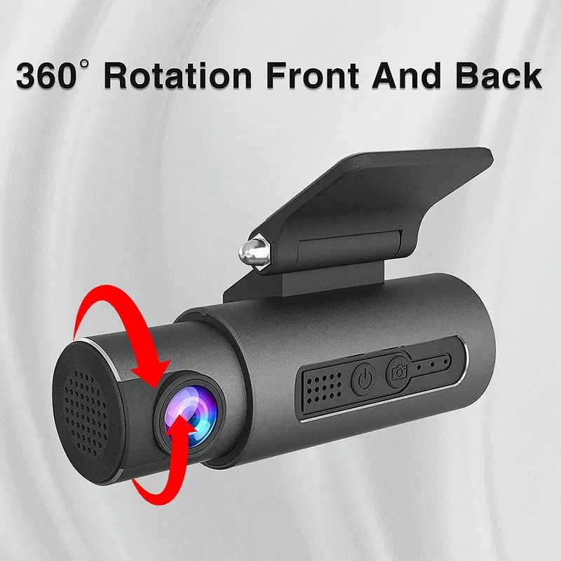 Zimtop 2K Wifi Car DVR 1440P Wide Angle 3 Lens Dash Camera Night Vision 24H Parking Monitoring Recorder