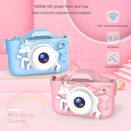 Mini Digital Camera Toys Children Cute Horse  2 inch Screen Video Camera Baby Educational Toys Kids Best Birthday Gift