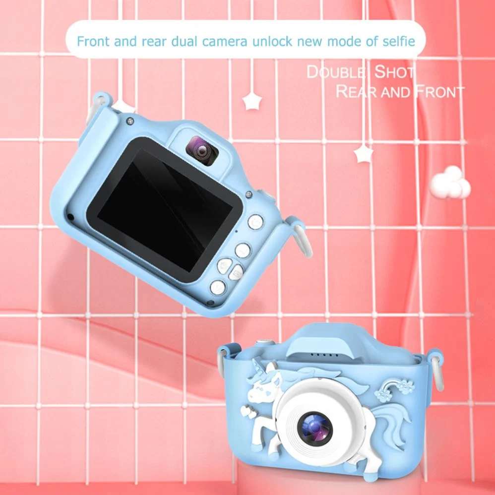 Mini Digital Camera Toys Children Cute Horse  2 inch Screen Video Camera Baby Educational Toys Kids Best Birthday Gift