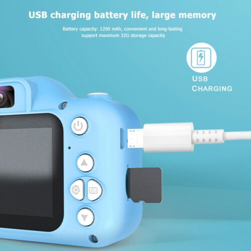 Mini Digital Camera Toys Children Cute Horse  2 inch Screen Video Camera Baby Educational Toys Kids Best Birthday Gift