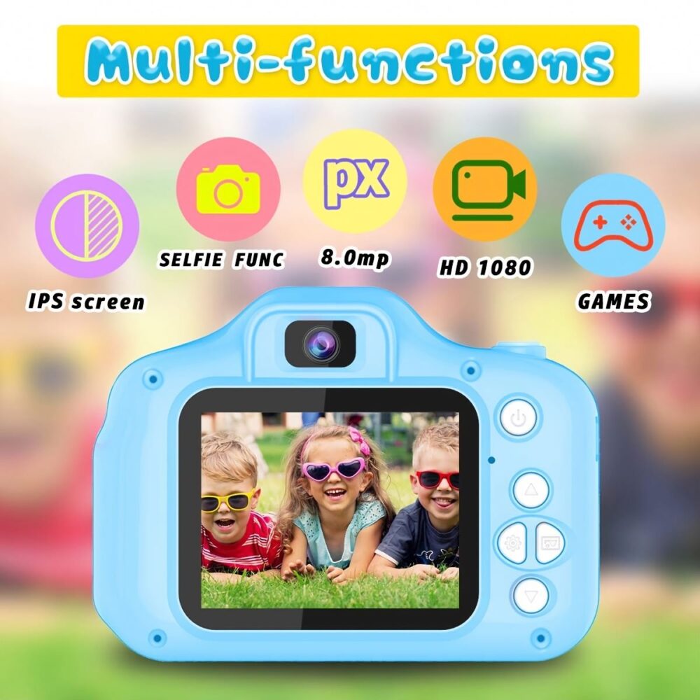 Seckton Upgrade Kids Selfie Camera, Christmas Birthday Gifts For Girls Age 3-9, HD Digital Video Cameras For Toddler