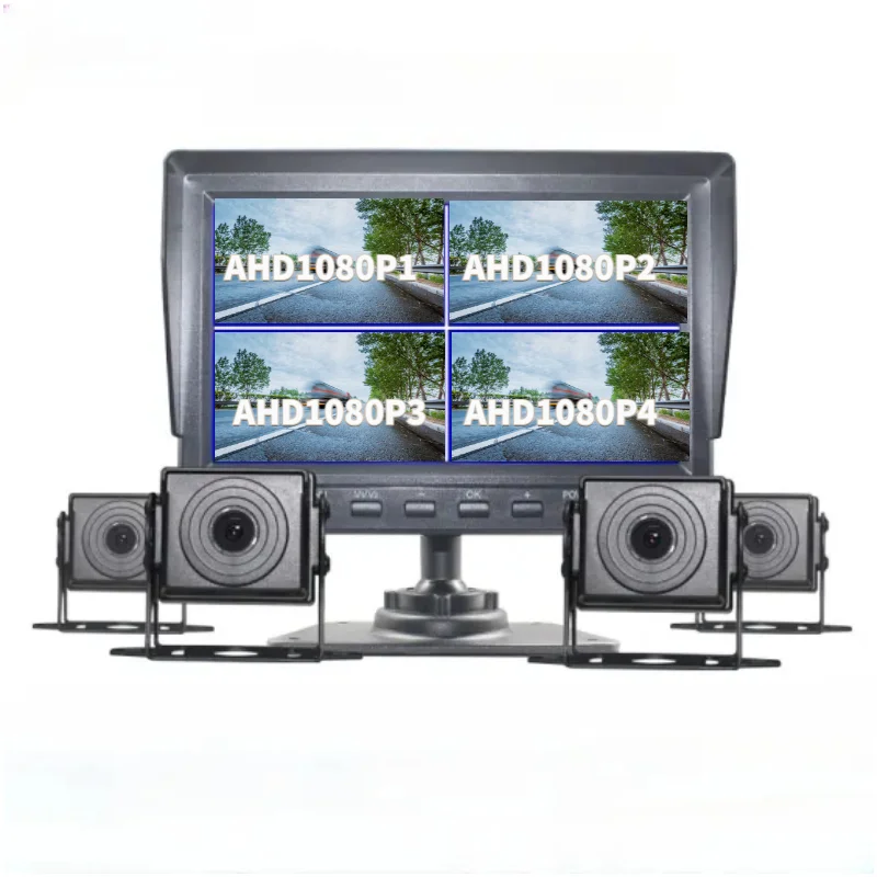 AHD 2CH  4CH Truck Monitor BSD Recording DVR system 1080P 720P  Rear View Camera Vehicle IPS Screen Support Blind Spot Detection