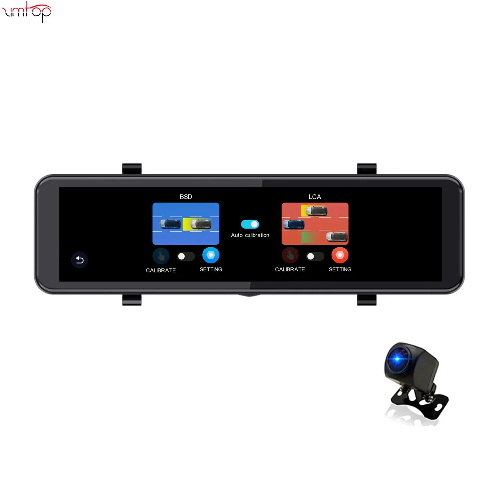 2024 11" Car Rearview Mirror  IPS 4K ADAS DVR Camera LCA Full HD 2162P  Dash Cam Video Recorder Support BSD Cameras