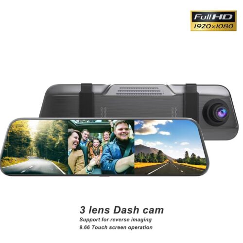 2024 10" 3 cam WiFi app control Car Rearview Mirror IPS DVR Camera Full HD car Dash Cam Video Recorder Cameras