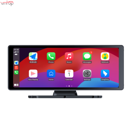 4K Car DVR 10.26 Inch Dash Camera Carplay Android Auto Mirror Video Recording FM Transmitter Wireless Connection WiFi