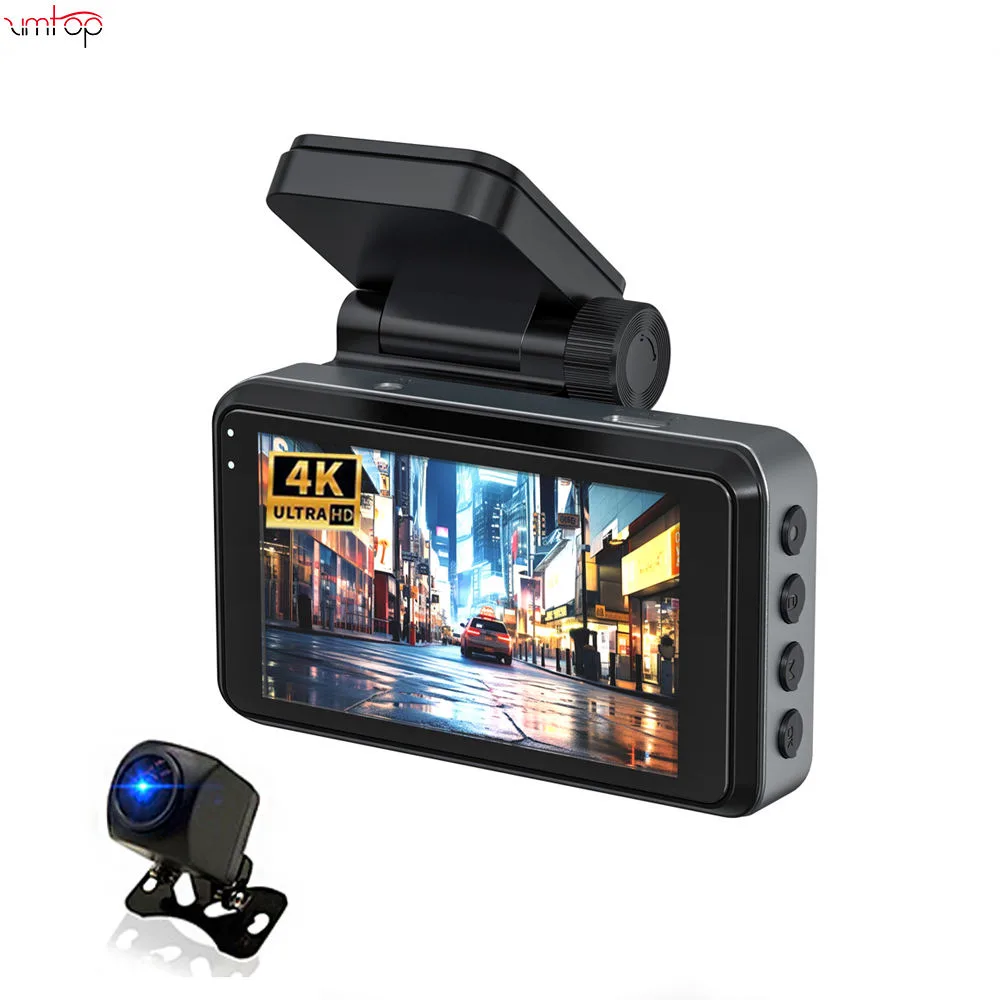 Zimtop OEM Wholesale Price 4K Car Dashboard Cameras Video Recorder Dual Lens Full HD DVR for with 3.0" GPS Wifi  Dash Cam