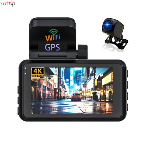 Zimtop OEM Wholesale Price 4K Car Dashboard Cameras Video Recorder Dual Lens Full HD DVR for with 3.0" GPS Wifi  Dash Cam