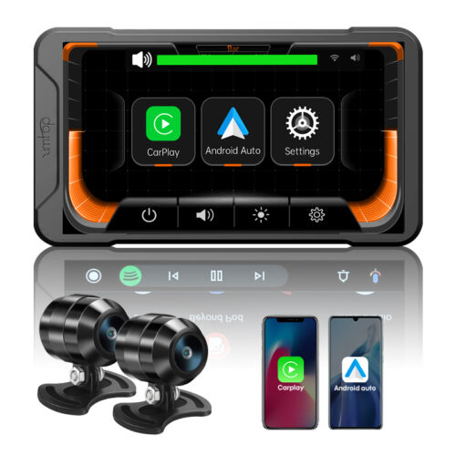 5 Inch Waterproof IPX7 GPS Navigation Dashcam for Cars Wireless Apple Carplay Android Motorcycle Auto Dash Camera IPS Touch