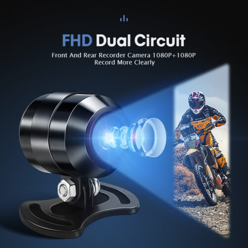 5 Inch Waterproof IPX7 GPS Navigation Dashcam for Cars Wireless Apple Carplay Android Motorcycle Auto Dash Camera IPS Touch