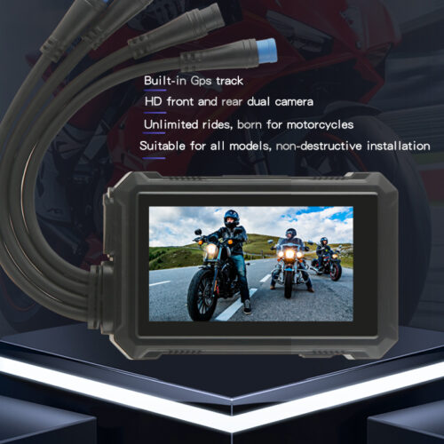 17530Waterproofjpgal AHD1080P WiFi GPS Motor Dash Cam Rekor Night Vision Car Box Hitam 2025 Waterproof Dual AHD1080P WiFi GPS Motorcycle Dash Cam Loop Record Night Vision Car Black Box