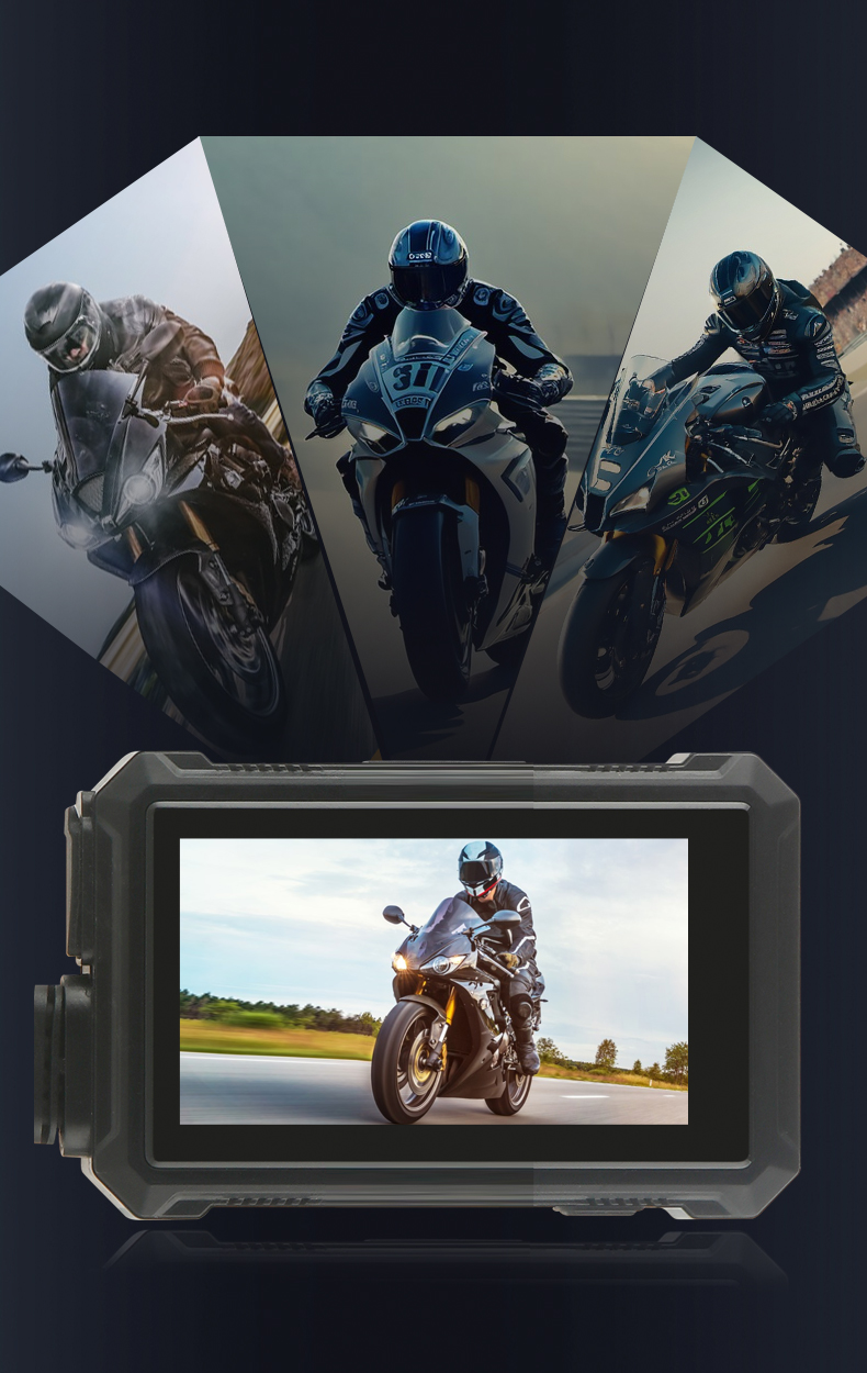 17530Waterproofjpgal AHD1080P WiFi GPS Motor Dash Cam Rekor Night Vision Car Box Hitam 2025 Waterproof Dual AHD1080P WiFi GPS Motorcycle Dash Cam Loop Record Night Vision Car Black Box