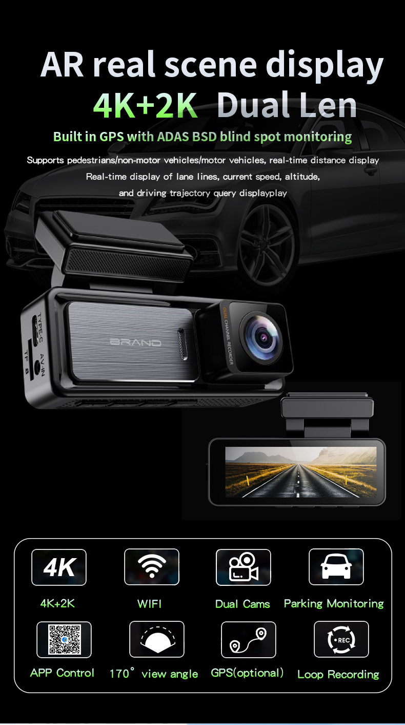 17530883987414.jpgLayar IPS WiFi Dash Camera untuk mobil dengan Aplikasi 2160p Night Vision 170 ° Parkir Sudut Lebar 24H New 4k Dash Cam Front and Rear 3.2 IPS Screen WiFi Dash Camera for Cars with App 2160P Night Vision 170° Wide Angle 24H Parking