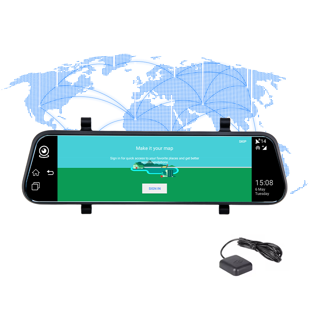 17533475788476.jpg 2025 New 9.66inch Dual Lens HD1080P 4g Android 8.1 Mirror Car Dvr with WIFI GPS Tracking Remote Monitor on Phone 4g Car Camera