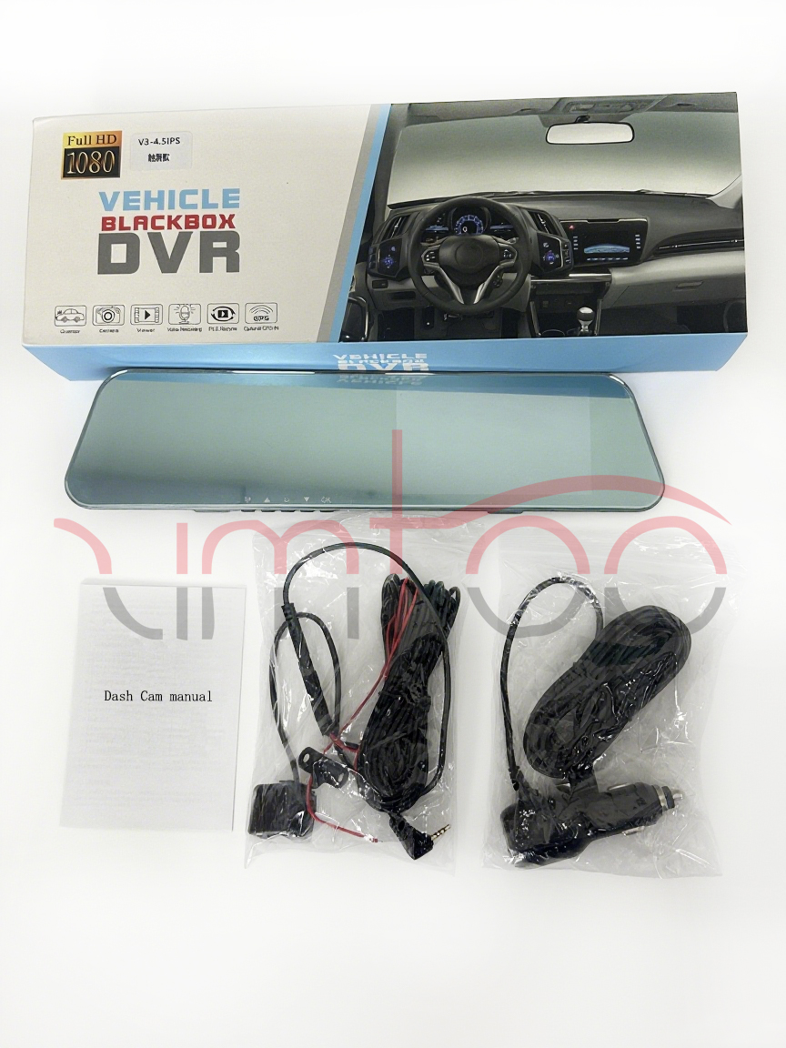 H11触屏款-2 Hot New Selling 4.5 Inch Dual Lens 1080p Wdr Car Black Box Video Recorder Auto Dvr Driving Car Mirror Dashcam Camera