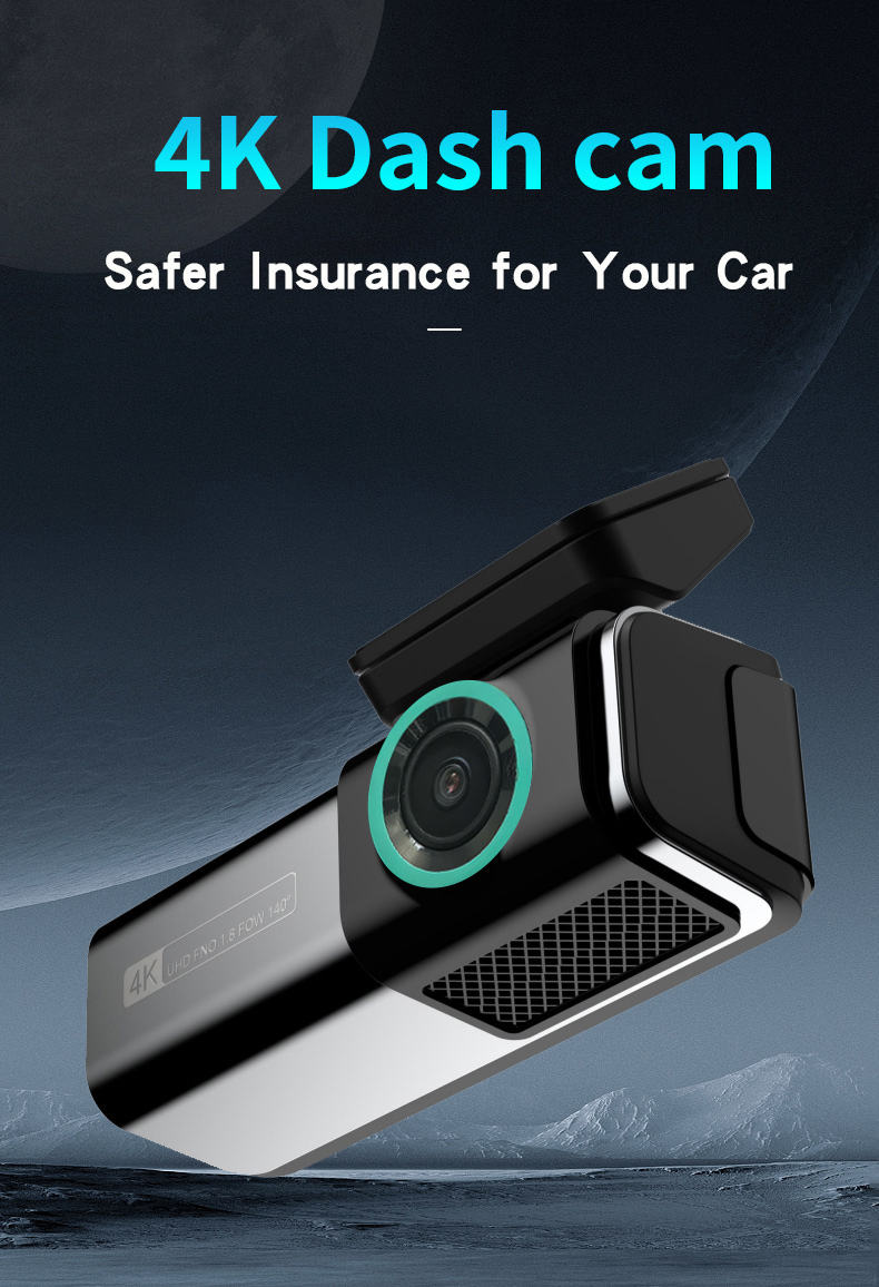 主图_003 Hot 4k Car Black Box Mini Car Dvr 4K Dash Camera Wifi Dual Lens Front and Rear Car Camera Night Vision APP Cpntrol G-sensor