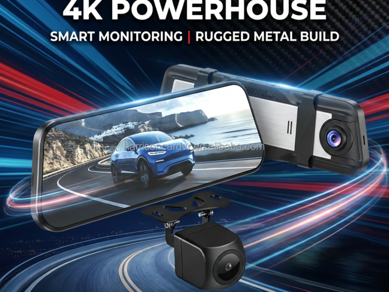 Ultra HD Car Dash Cam 10 IPS Screen Dual Channel 4K+1080 WiFi GPS Night Vision G-Sensor Dashboard Camera