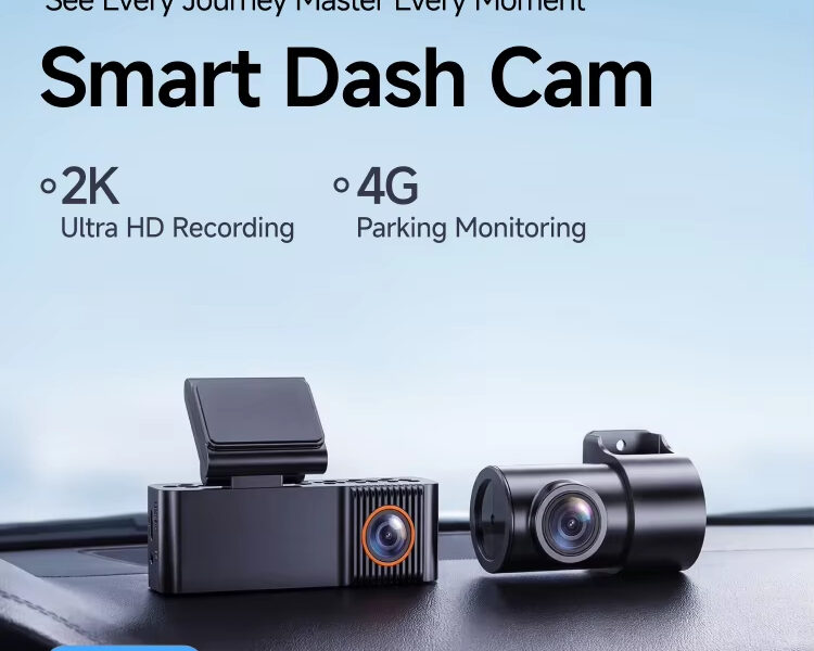 4G 2K Dual-Lens Dash Cam with 1080P Reverse Camera Wireless HOTKam App Control European Asia Version Remote Monitoring