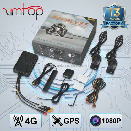 Professional Motorcycle Dash Cam M15 Dual 1080P Full HD 4G LTE Remote Monitoring GPS Fleet Management System 9-36V Wide Voltage