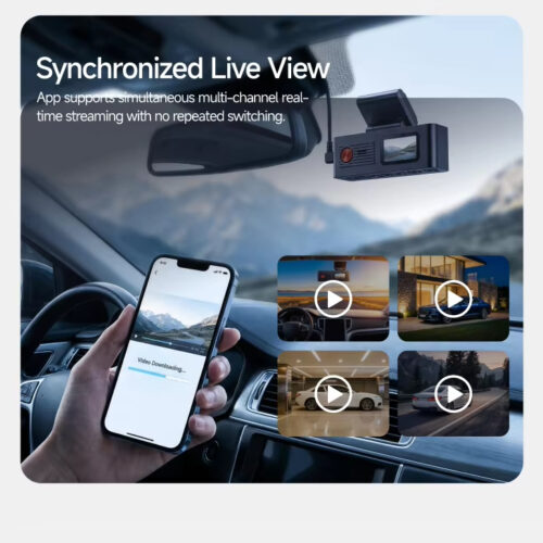 4G 2K Dual-Lens Dash Cam with 1080P Reverse Camera Wireless HOTKam App Control European Asia Version Remote Monitoring