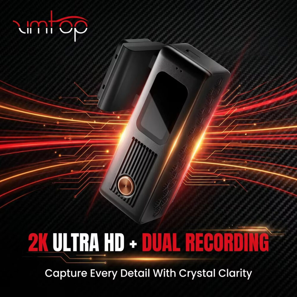 4G 2K Dual-Lens Dash Cam with 1080P Reverse Camera Wireless HOTKam App Control European Asia Version Remote Monitoring